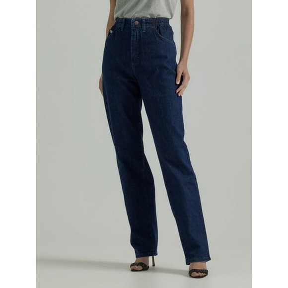 Brand new Lee Elastic Jeans Size 14 Medium Relaxed Fit Tapered Leg Mid Rise - Picture 1 of 1